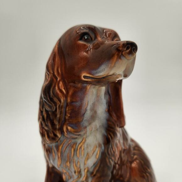 Sweet Ceramic Cocker Spaniel Needs A New Home! 8" Tall Perfect Condition Vintage - Picture 5 of 9